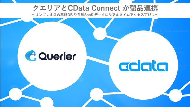社内システムのローコード開発ツール『クエリア』と『CData Connect』が製品連携