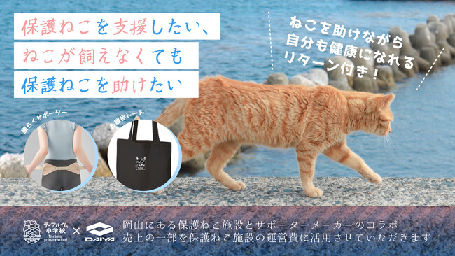 【医療用品メーカー×保護ねこ施設のコラボ企画】姿勢をサポートする骨盤ラク軽バンドの販売利益を保護ねこ施設の運営費に！