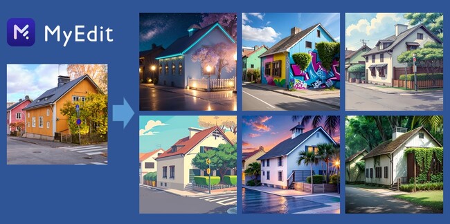 サイバーリンク、写真編集・音声編集サイト「MyEdit」に、写真から条件を変えた別画像を生成する「AIシーン」、効果音を生成する「AI効果音作成」、自動文字起こしをする「AI文字起こし」機能を新搭載