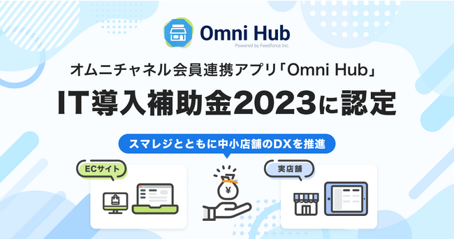 オムニチャネル会員連携アプリ「Omni Hub」が株式会社スマレジのコンソーシアム構成員としてIT導入補助金2023に認定されました！
