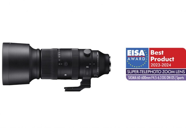 SIGMA 60-600mm F4.5-6.3 DG DN OS | Sportsが 「EISA Awards 2023-2024」部門賞を受賞
