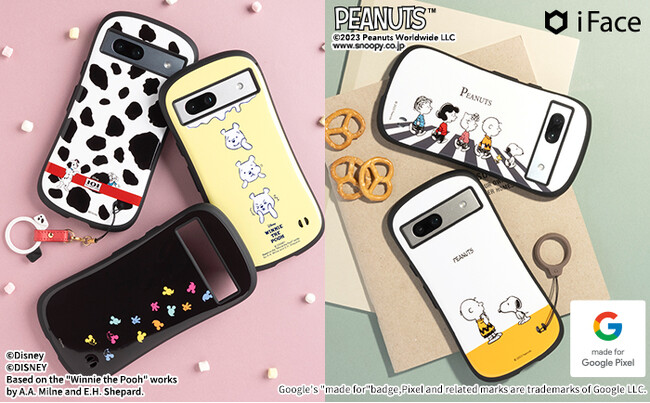 モバイルアクセサリーブランド「iFace（アイフェイス）」Google Pixel 7a 専用「iFace First Class ケース」からPEANUTSデザイン&ディズニーデザインが登場