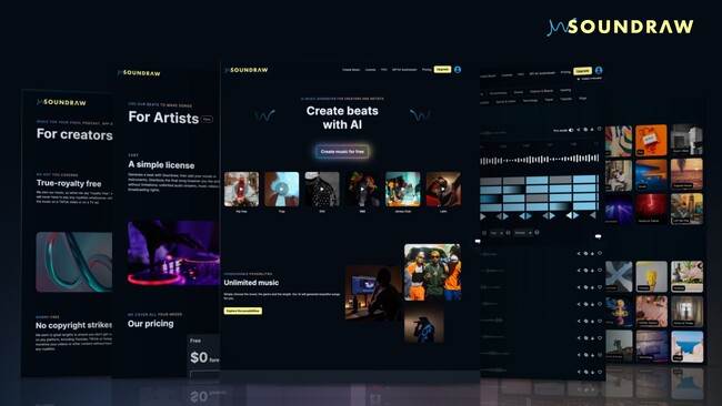待望のアーティストプラン提供開始 AI作曲サービス『SOUNDRAW』サイトリニューアル