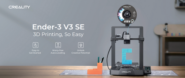最高造形速度250mm/s、初心者でも気軽に始められる3Dプリンター「Creality Ender-3 V3 SE」が登場！