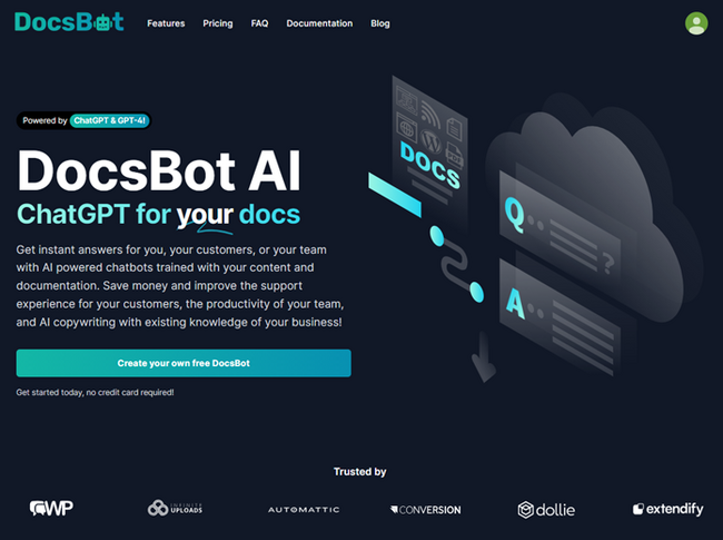 シリコンバレー発・世界最大級のchatbotBot開発を提供するDocsBot AIによるchatbotの開発サービスをアイベリー株式会社(https://aiberry.xyz/)がリリース。