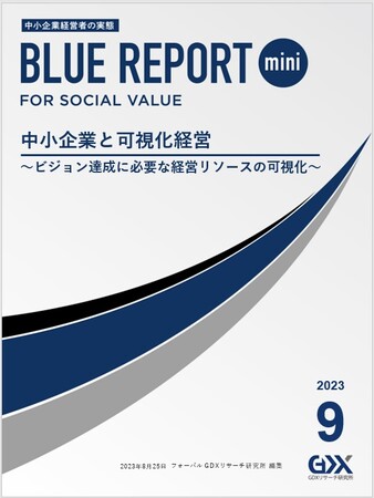 【中小企業のDX・GXの取り組みや実態が明らかに】 ビジョン達成に必要な経営リソースの可視化について調査　BLUE REPORT mini 9月号を発行！