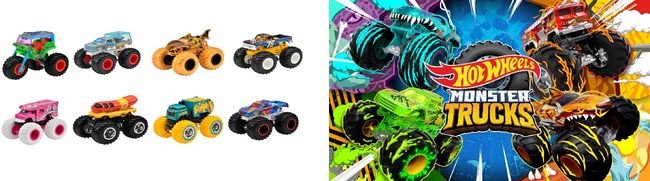 世界No.1のミニカーブランドHot Wheelsの人気シリーズモンスタートラックより『ホットウィール モンスタートラック 1:64アソート』を8月下旬より発売！