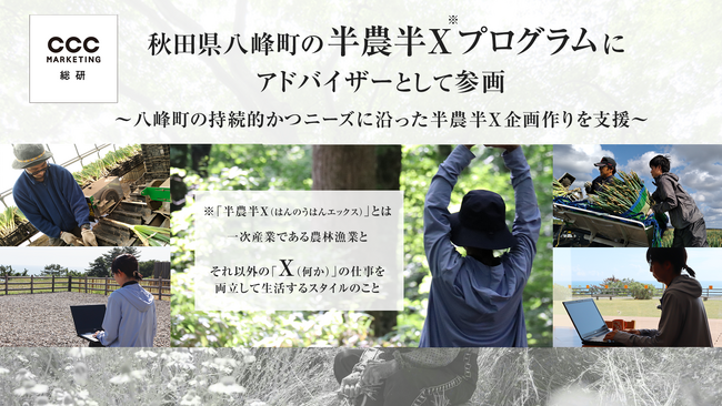CCCマーケティング総研、秋田県八峰町の半農半Xプログラムにアドバイザーとして参画