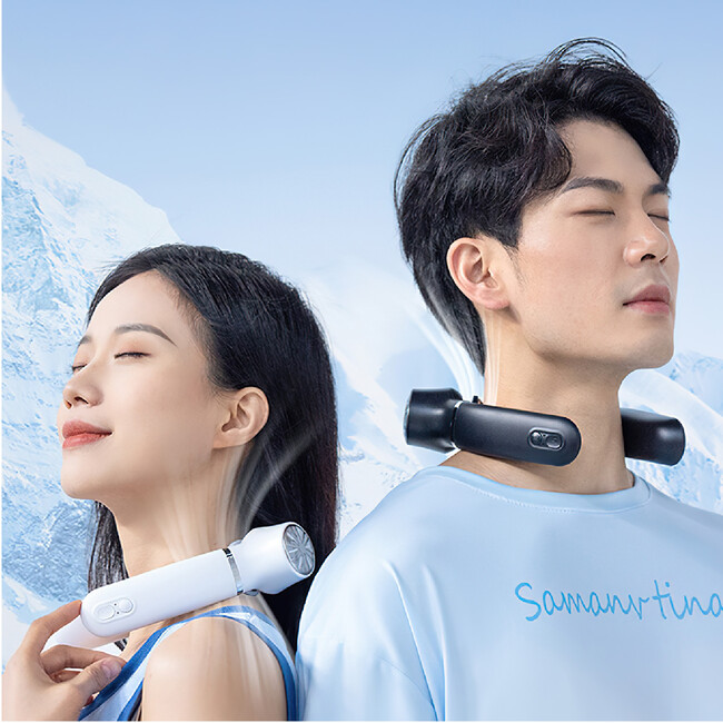 【新色ネイビー登場】あっという間に体感温度を10℃下げる、氷のような「冷却プレート」とサラウンド送風搭載の強力な次世代ネックファン「G-Convect」を「Gloture楽天ストア」で販売中
