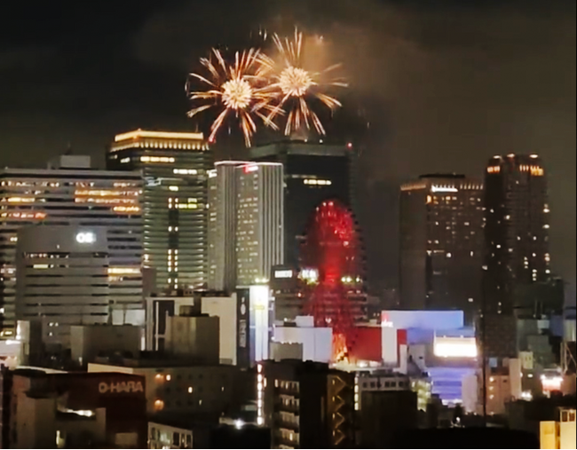 天神祭奉納花火となにわ淀川花火大会を医誠会国際総合病院の特別個室から観覧する職員向けイベントを開催しました
