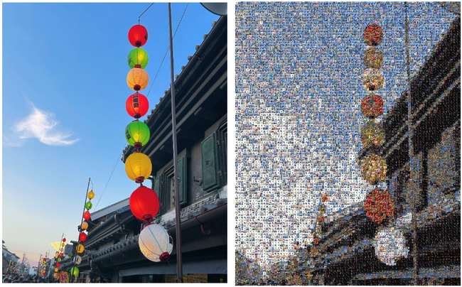 みんなでつくろう百万灯フォトモザイクアート完成！！　～川越百万灯夏まつりに参加いただいた皆さまの思い出写真でモザイクアートを作成～