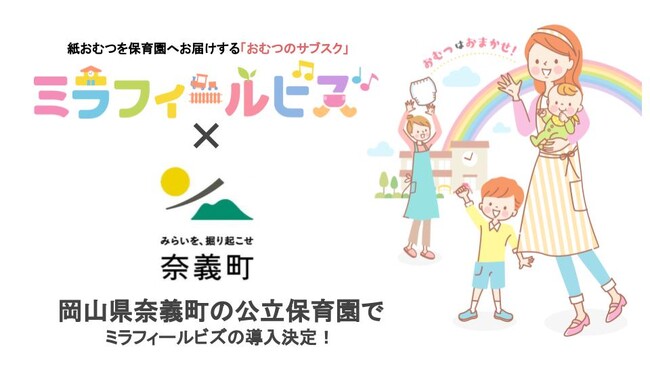 【岡山県で初！】岡山県奈義町の公立保育園で紙おむつサブスク「ミラフィールビズ」がスタート