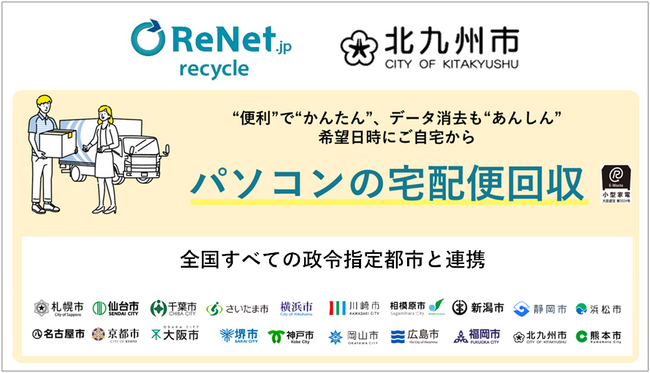 福岡県北九州市と連携協定を締結、全ての政令指定都市が宅配便リサイクルを採用へ