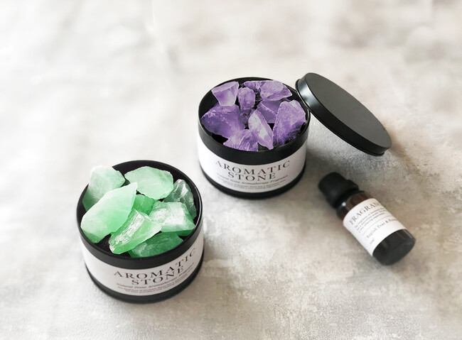天然石の美しさと心地よい香りが手軽に楽しめるアロマティックストーンに新しい香りが仲間入り!