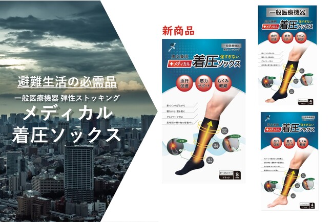 コレ入れた？防災の日に確認したい備蓄品 自治体備蓄品にも採用される着圧ソックス「締-TAI-」シリーズ