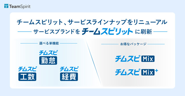 チームスピリット、サービスラインナップをリニューアル