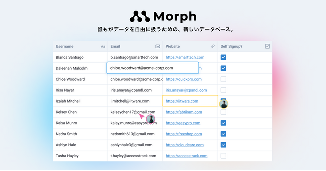 ChatGPTを統合した、データ管理のためのノーコードツール「Morph」のパブリックベータ版をリリースしました