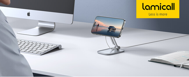 【激安価格‐新品限定】LamicallがMagSafe対応の折りたたみ式充電スタンドを販売 - 角度を自由に調整できAirPodsにも対応【スタンドのみ】