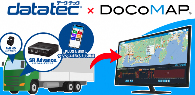 データ・テックとドコマップジャパンがデータ連携開始　「SR Advance」デジタコをDoCoMAPで管理が可能に