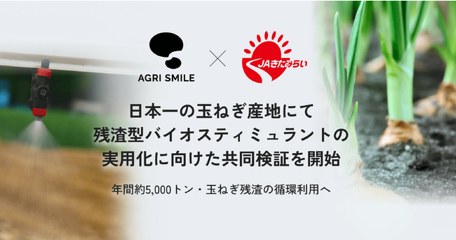 JAきたみらいとAGRI SMILE、日本一の玉ねぎ産地にて残渣型バイオスティミュラントの実用化に向けた共同検証を開始