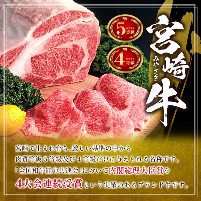 【数量限定】ブランド牛「宮崎牛」と豚肉含む人気の4種お肉セットが宮崎県新富町ふるさと納税返礼品に登場