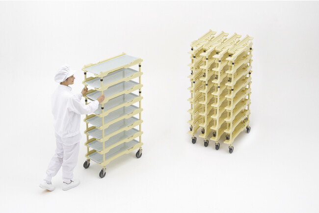 折りたたみ式生鮮多段カート「トレイカート F」を発売