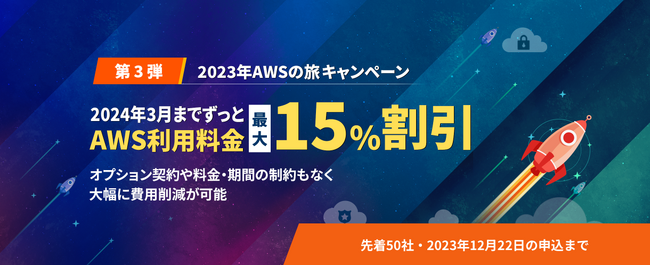 NHN テコラス、AWS利用料金を最大15％割引で提供する「2023年AWSの旅」キャンペーンを開始
