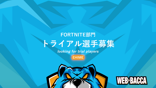 プロeスポーツチーム「WEB BACCA」Fortnite部門トライアル選手を募集