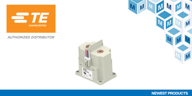 マウザー、TE Connectivityの「ECP150B/250B/350B高電圧コンタクタ」の取り扱いを開始