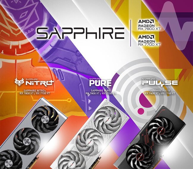 AMD RADEON RX 7800/7700 XTグラフィックスを搭載するSAPPHIRE社製グラフィックボード7製品を発表