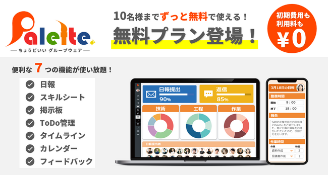 株式会社システナ、グループウェア「Palette.Link」の無料プランを提供開始