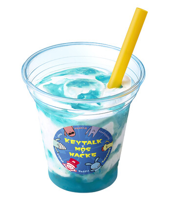 「MOSラジNACK5店」コラボ商品第1弾4人組ロックバンドKEYTALKメンバーがアイデアを出したシェイクが登場！「まぜるシェイク パチパチブルーソーダ」