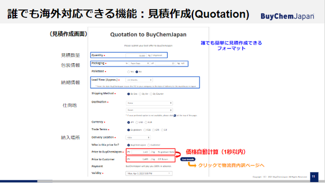【国内化学業界】海外取引をDX化。化学品B2Bマーケットプレイスの新たな機能で伝統的な商社取引における課題を解決。