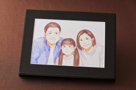 ▲似顔絵イラストボードをプレゼント ▲似顔絵イラストボードをプレゼント