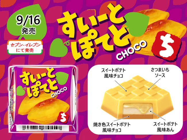 秋の人気スイーツ♪新商品「チロルチョコ〈すいーとぽてと〉」を全国のセブン‐イレブンで発売！
