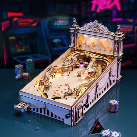 懐かしいピンボールマシンを自作！『つくるんです(R)』シリーズより最高難易度の3Dウッドパズル「ピンボール」が新登場