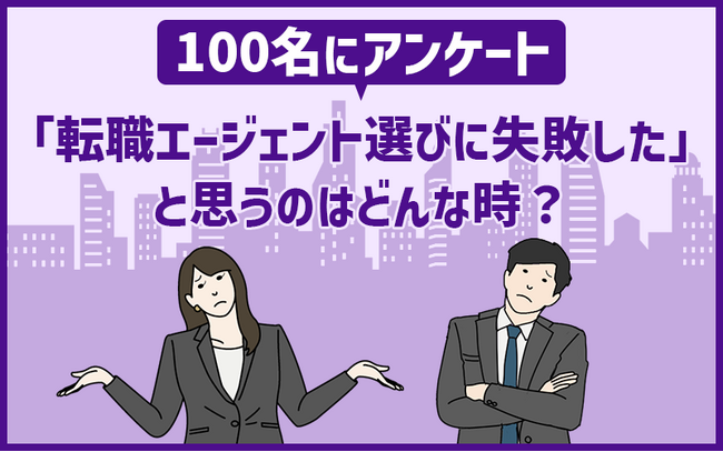 転職で「転職エージェント選びに失敗した…」と経験した100人にアンケート｜失敗理由の1位は「希望と違う求人ばかり紹介された」