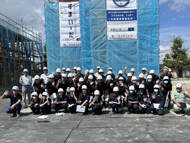 【一建設株式会社】「宮城県白石工業高等学校」建築科1年生の高校生を対象にした建築現場見学会を9月12日（火）に開催