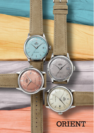 「Orient」から『Orient Bambino 38』に穏やかで優しいカラーリングの最新作登場
