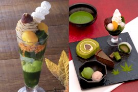宇治抹茶モンブランパフェ&栗スイーツプレート 宇治抹茶モンブランパフェ&栗スイーツプレート