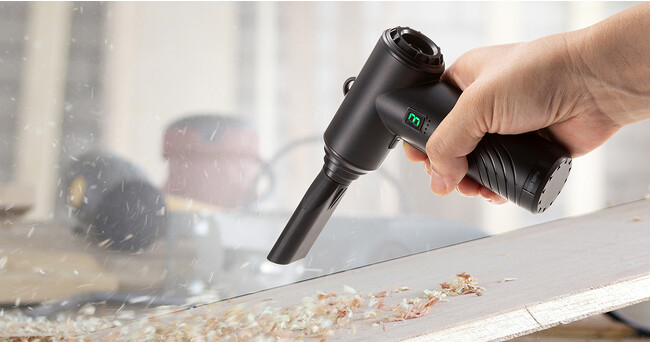 小型なのに強力な噴射力、充電式電動エアダスターを発売