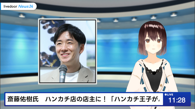 株式会社Pictoria、ライブドアと連携し「ライブドアニュース24」にて24時間365日ニュースを配信するAIキャラクターを開発