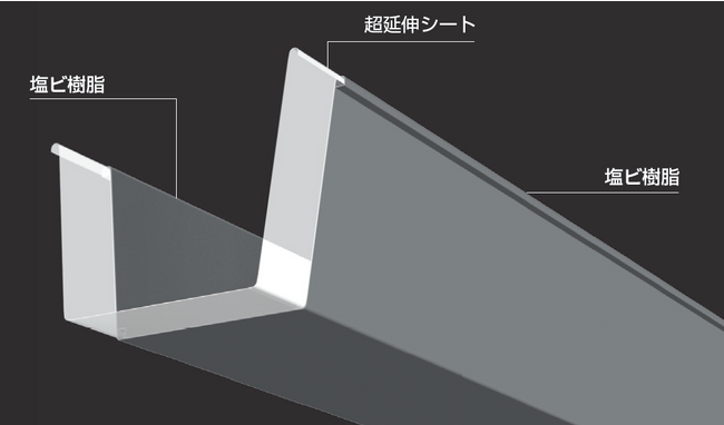 大容量の大型塩ビ雨とい「超芯V-MAX」発売のお知らせ