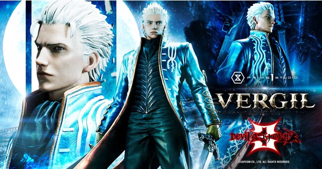 ダンテとの共闘シーンも再現可能！『デビル メイ クライ 3』より、魔剣士バージルの1/4ポリストーン製スタチューが登場