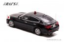 1/43 日産 フーガ 370GT (Y51) 2018 警察本部警備部要人警護車両 (国旗掲揚仕様):左後 1/43 日産 フーガ 370GT (Y51) 2018 警察本部警備部要人警護車両 (国旗掲揚仕様):左後