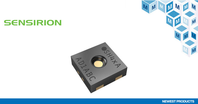 マウザー、Sensirionの「SHT4xA相対湿度・温度センサ」の取り扱いを開始