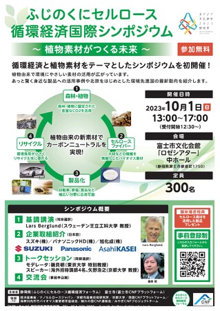 ~植物素材と循環経済をテーマとした国際シンポジウム・展示会の御案内~