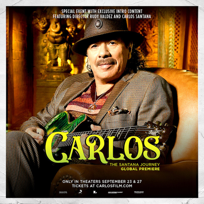 9/23(土)、9/27(水)限定上映『カルロス：ザ・サンタナ・ジャーニー』グローバルプレミア本編からのクリップ映像が公開されました！