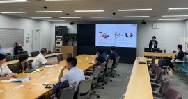 ※富士市災害対策本部室における会場 ※富士市災害対策本部室における会場