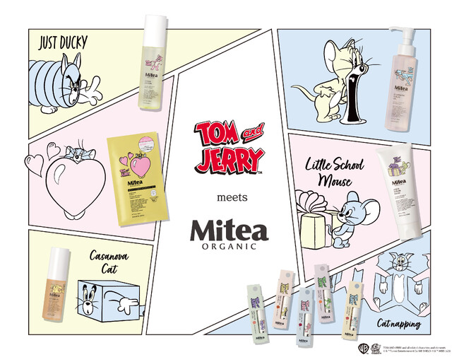 ファミリーマート×コスメキッチン協業のスキンケアブランド【Mitea ORGANIC(ミティア オーガニック)】より、「トムとジェリー」パッケージコラボレーションが実現！